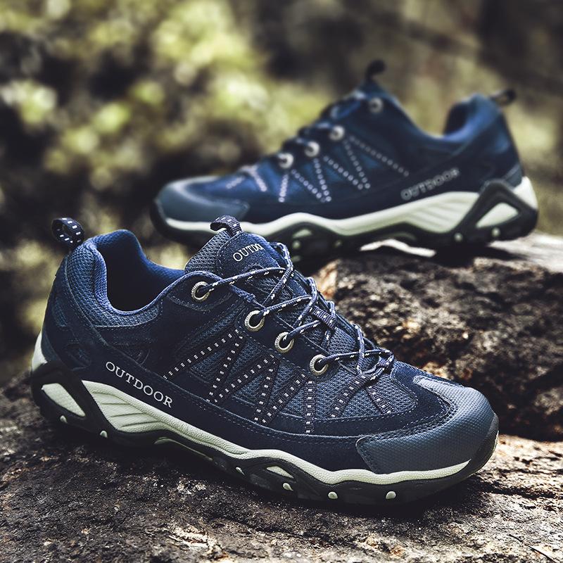 Source Autumn and Winter Outdoor Shoes Men's Mesh Breathable Non-slip Hiking Shoes Low-top Hiking Shoes