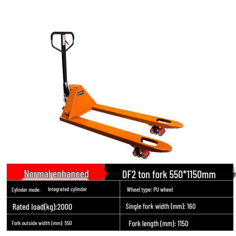 Manual Hydraulic Pallet Truck Forklift, 2/3 Ton Capacity, Warehouse Hand Pallet Mover