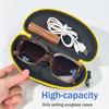 6Portable Hard Shell Glasses Case with Buckle Storage Box Travel Zipper Colorful Glasses Bag Unisex