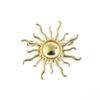 Spilla Forma di Sole Stile Retrò Spille Sole Smalto Metallo Spille Girasole Minimaliste Spilla Gioielli da Donna
