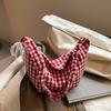 Korean Hobos Shoulder Bag Plaid Handbags Fashion Crossbody Bag  Female