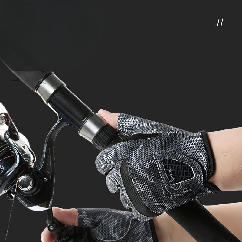 New Fishing Gloves for Men and Women Lascielli Non Slip Breathable Three Finger Cool Sun Protection Non Slip Fishing Gloves