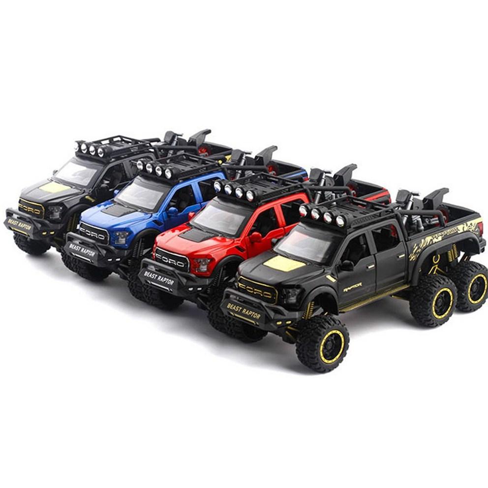 MyCar Premium 1:24 Die-cast Alloy Ford Raptor F-150 Model Car - Collectible Figurine & Decor, Blue