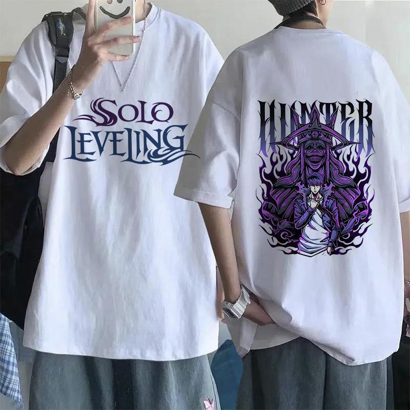 Men Women Mange T-shirt Anime Solo Leveling Printed T Shirt HIP HOP Size Tshirt Gothic Graphic Tees Tops Streetwear Clothes