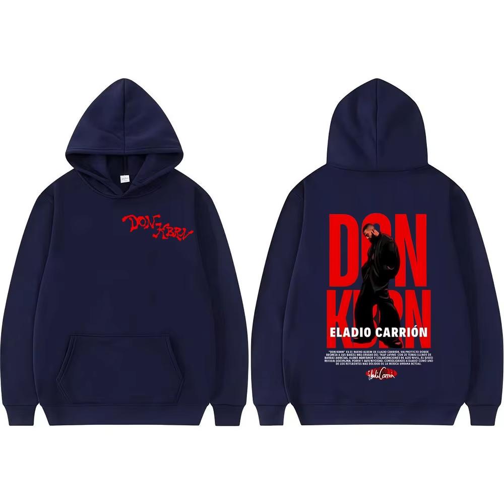 Rapper Eladio Carrion Don Kbrn Album Tour Print Sweatshirts Men's Clothing Hip Hop Oversized Hoodies Pullovers