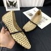 Spot second hair! Inner heightening women's shoes summer French hollow mesh beautiful small single shoes small black thick heel