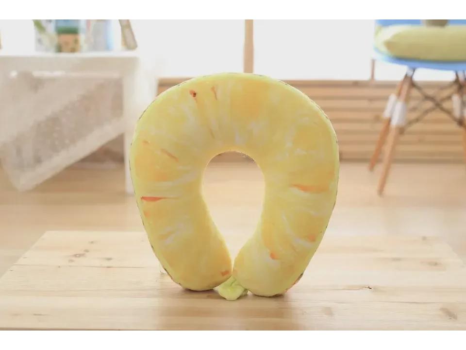 Cartoon Fruit & Pepper U-Shaped Neck Pillow: Big Shrimp Toy Travel Pillow for Naps