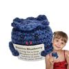 Positive Crocheted Crocheted Toy with Encouraging Card for Emotional Support Koala Rabbit Mouse Onion Blueberry Gift for Kids