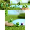 Resin Ornament Moss Micro Landscape Figure Decor Blue-eyed Little Frog Diy Material 1.8*1.6cm