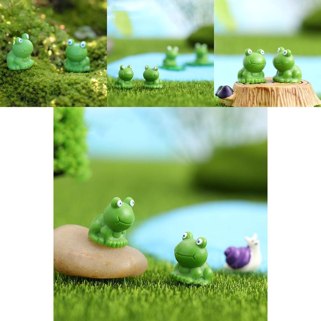 Resin Ornament Moss Micro Landscape Figure Decor Blue-eyed Little Frog Diy Material 1.8*1.6cm