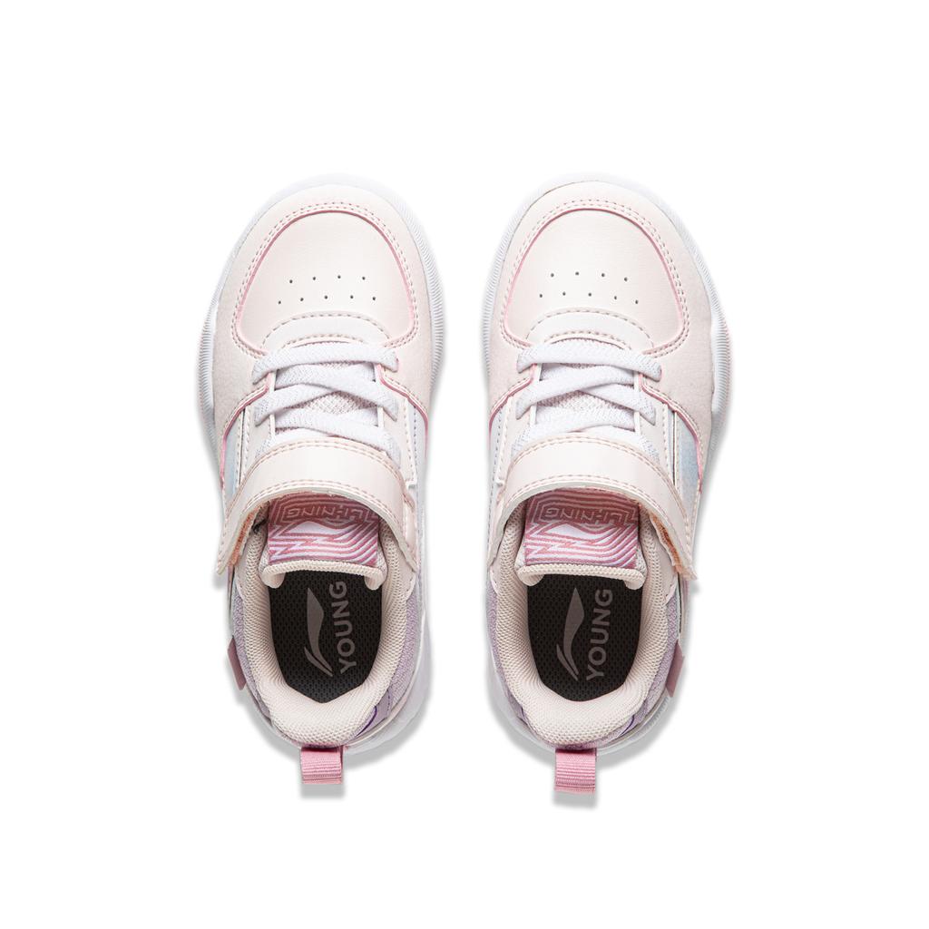 Li Ning Kids Fashion Trend Comfortable Low-Top Sneakers Kids Sneakers Light-Rose-Pink YKNU060-4