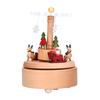 Wooden Music Box Snowflake Decor Wood Grain Texture Beautiful Sound Christmas Music Box