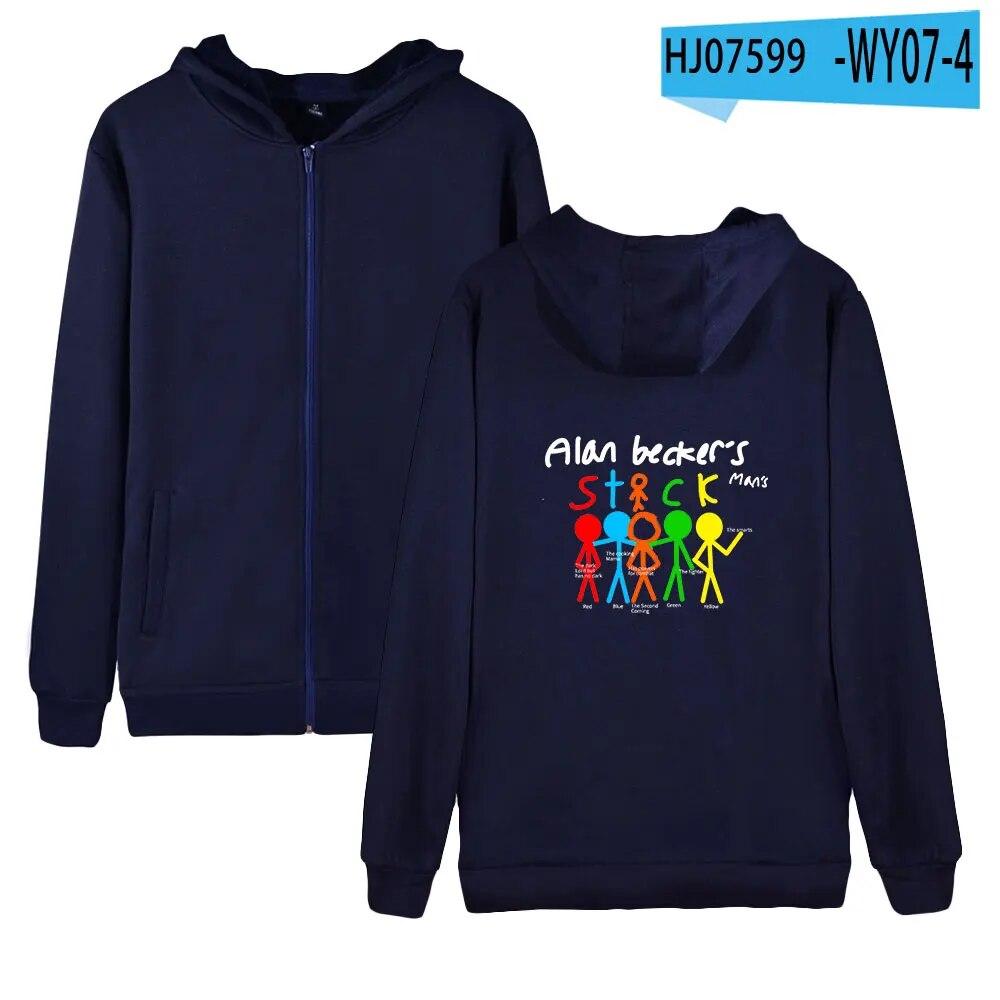 

Alan Becker толстовки на молнии женские унисекс с длинным рукавом толстовка с капюшоном унисекс Повседневная уличная модная одежда унисекс XL