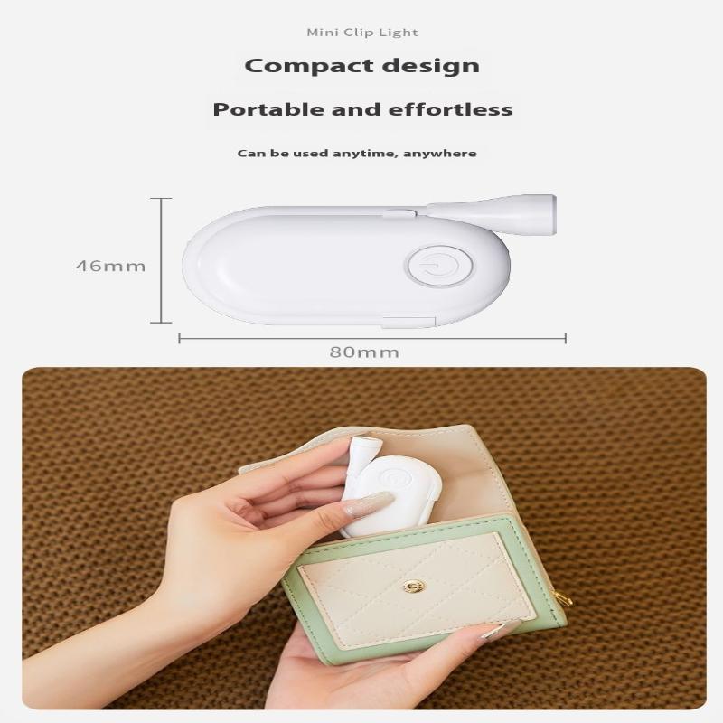 Mini Lampka Książkowa LED Ochrona Oczu Regulowany Klips 360Fahrenheitlip Lampka do Nauki Akumulatorowa 3 Kolory Do Podróży Sypialni Czytania