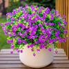 12pcs Artificial Eucalyptus Camellia Flower UV Resistant Party Supplies Fake Flowers Plastic Floral Bouquets DIY Accessories