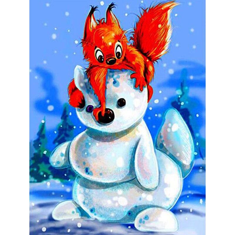 Novo 5D DIY Pintura Diamante Boneco de Neve Bordado Diamante Natal Ponto Cruz Rodada Completa Broca Artesanato Decoração de Casa Arte Presente