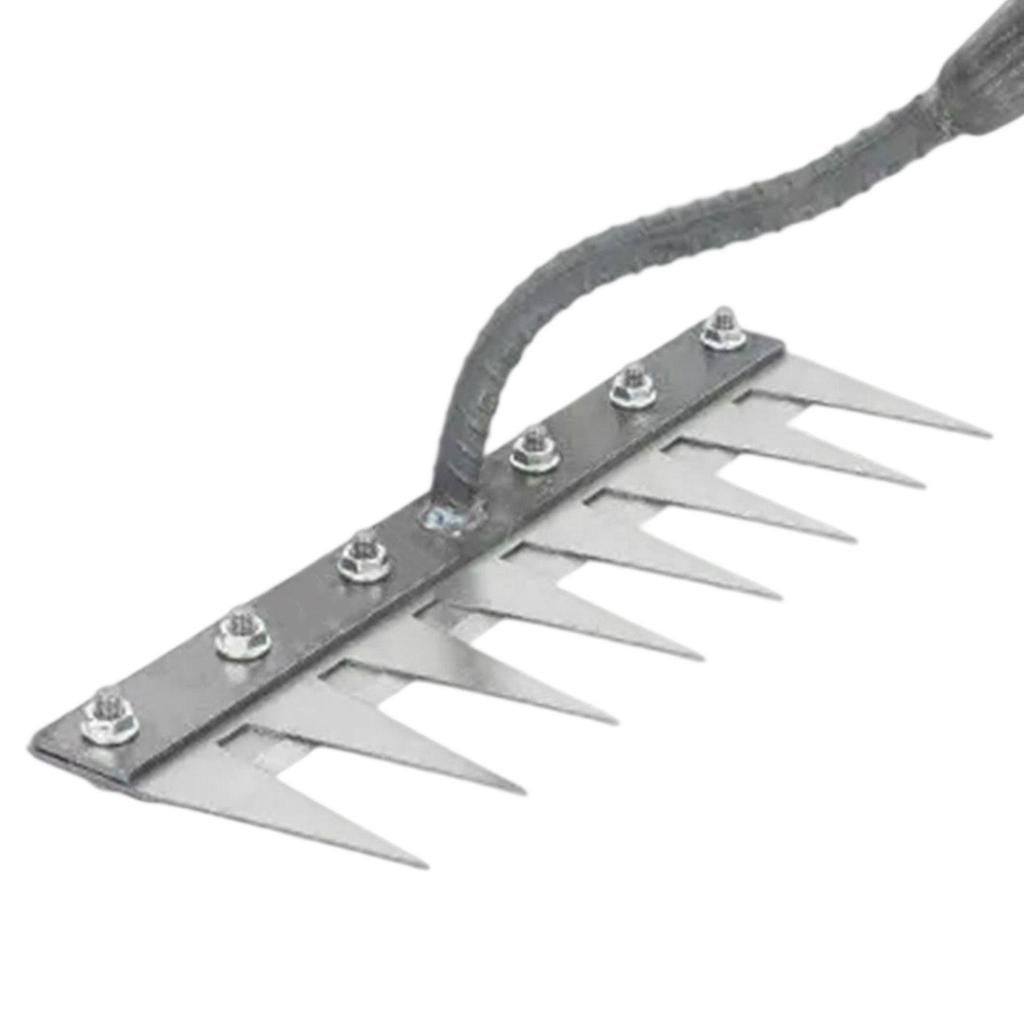Garden Weeding Rake Sturdy Efficient Metal Practical Convenient Heavy Duty for Yard Cultivating Gardening Landscapers Homeowners
