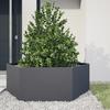 VidaXL Anthracite Hexagon Planter 138x120x45 Cm Steel, Flower Planter, Patio Planter, Garden Planter, 851138
