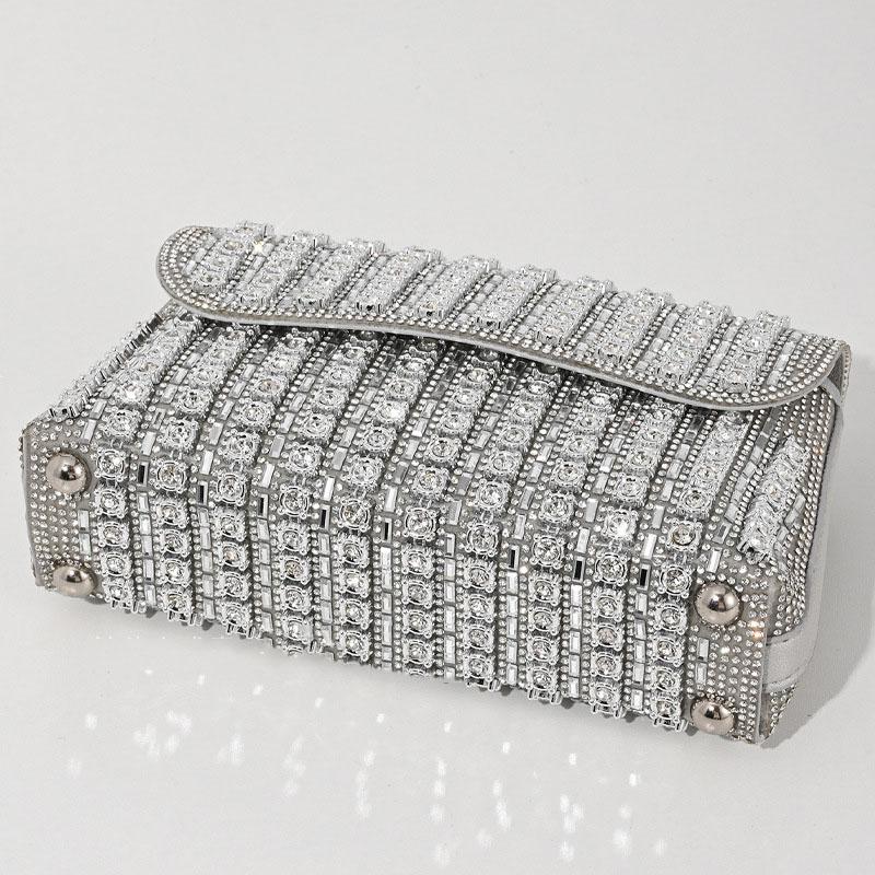 Luxury Wedding Handbags For Women Elegant Chain Shining Shoulder Bag Female Party Evening Clutch Bag Purse