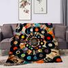 1PC Music Records printed blanket, all season lightweight home office outdoor nap multifunctional blanket A13