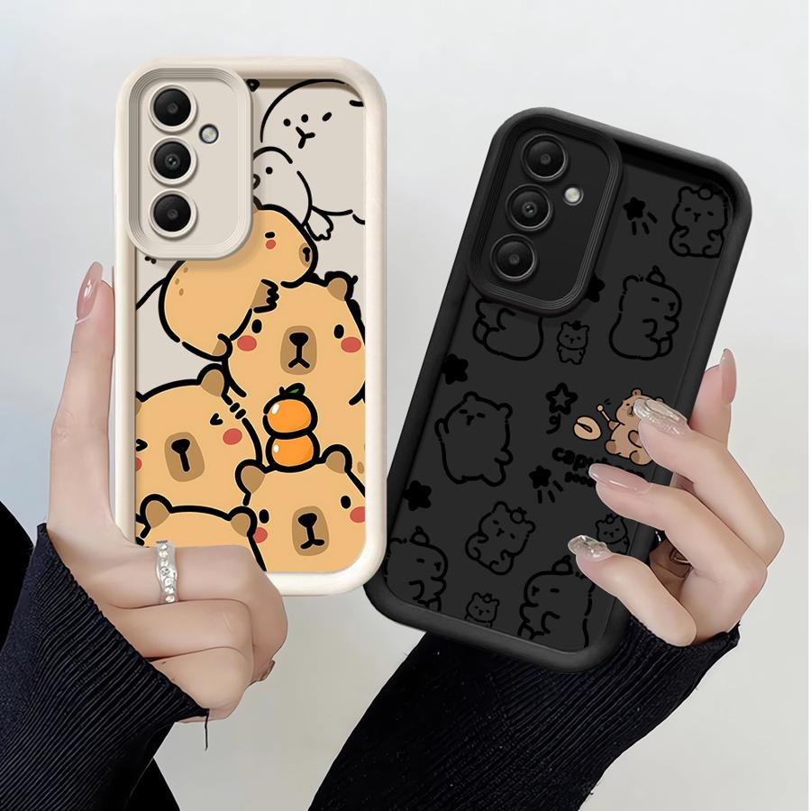 Soft TPU Phone Case for Samsung Galaxy A32 A31 A52 A22 A23 A54 A21s A53 A34 A73 A25 A26 A24 Cute Capybara