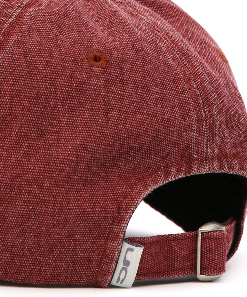 Eondeokeonteulol Washed Cotton Vintage Relaxed Fit Logo Oversized Big Head Ball Cap Unisex Baseball Cap Uc / Bio Washed B B / Ox Red