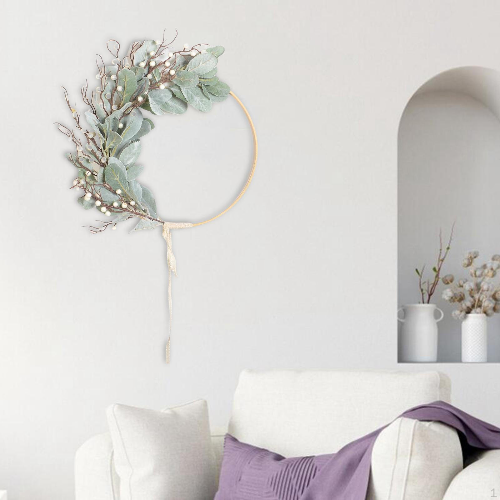 

Искусственные цветы Весенний венок-кольцо для праздничной вечеринки Настенный декор C