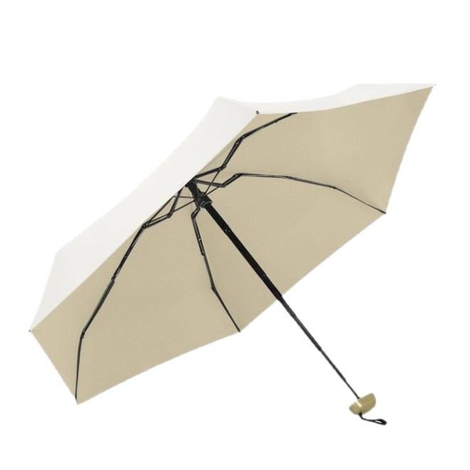 Sunscreen 6-bone 50-fold Umbrella Vinyl Folding Sun Umbrella Pocket Capsule Umbrella Small Fresh Sunshade Umbrella Advertising Umbrella