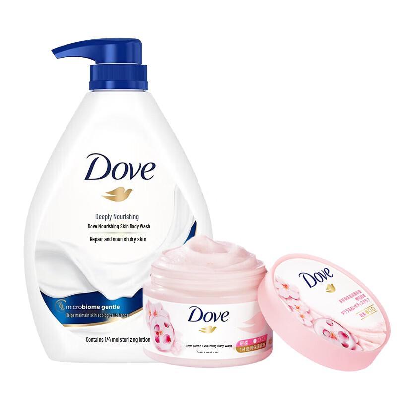Dove Deeply Nourishing Body Wash & Scrub Value Pack