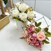 30Cm Long Artificial Flower 6 Pearls Roses Fake Flowers Premium Floral Bouquet Small Roses Silk Flowers