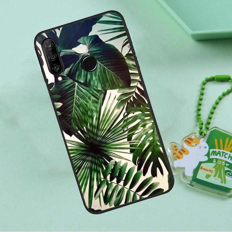 Monstera Leaves Palm Tree Flowers For Huawei Nova Y90 Y70 Y60 Y61 Y91 Y72 9 10 SE 12i 12s 11i 5T P60 Pro P20 P30 P40 Lite Case