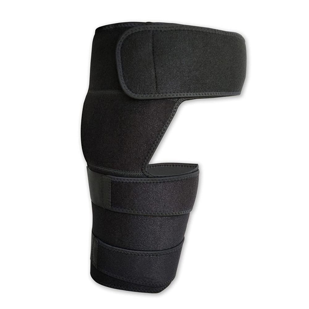 Protective Groin Support Breathable Thigh Strap Portable Hip Support Belt Sports чёрный