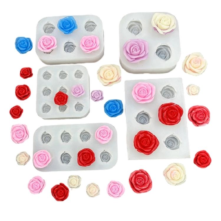 Detailed Rose Flower Silicone Mold For DIY Jewelry Accessories Chocolate Soap Craft Projects Kitchen Baking Mould