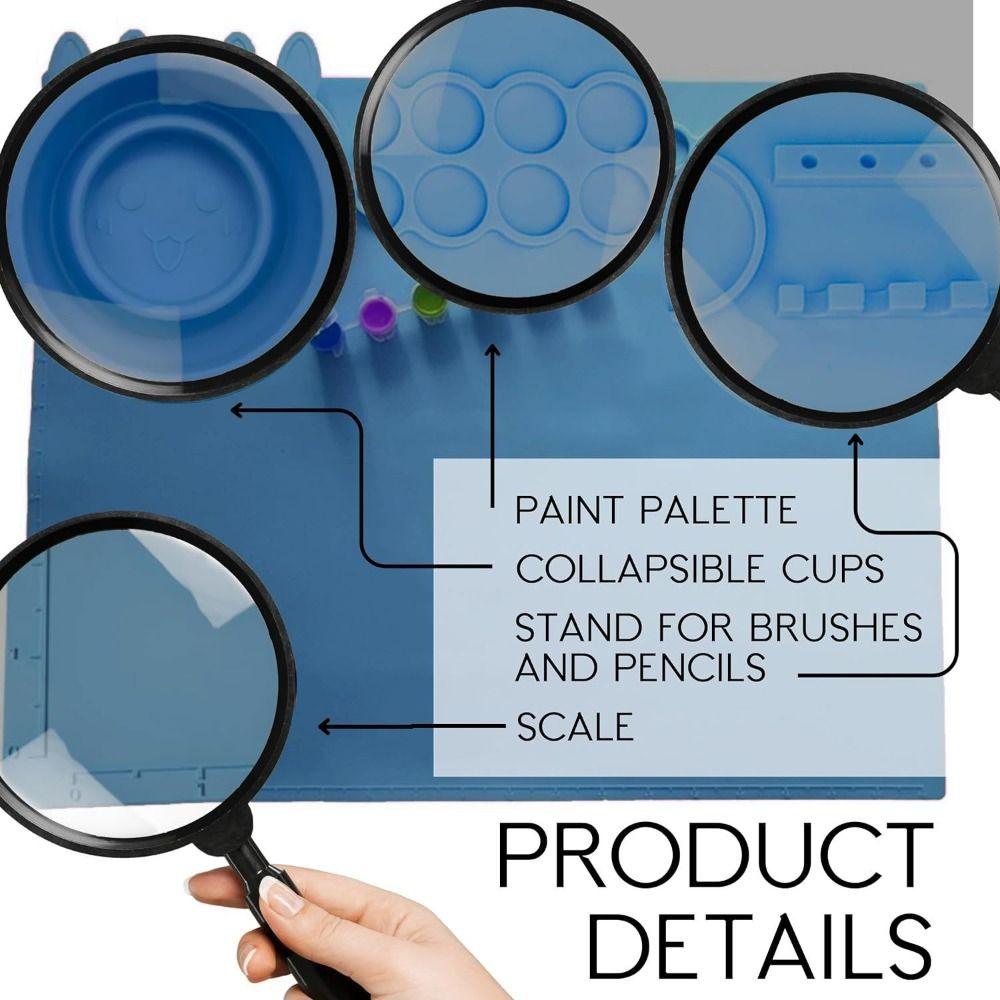 Hexagon Art Silicone Craft Mat Art Graffiti Painting Mat Silicone Painting Mat Clay Play Tools