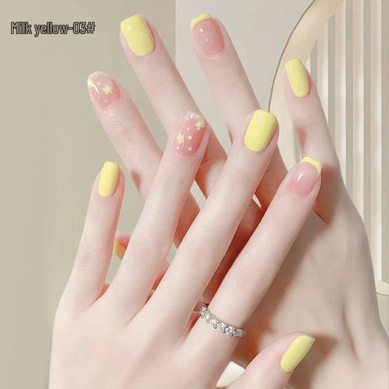 2024 Gel Polish Set: Cheese, Ginger Yellow, Egg Yolk, Milky Yellow Shades - Phototherapy Nail Art Collection