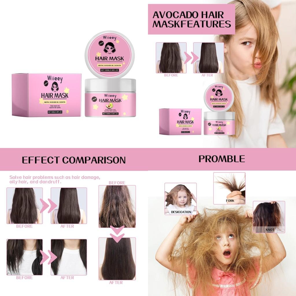 Wiieey Avocado Nourishing Hair Mask For Shiny Strong Smooth Hair Repair Treatment
