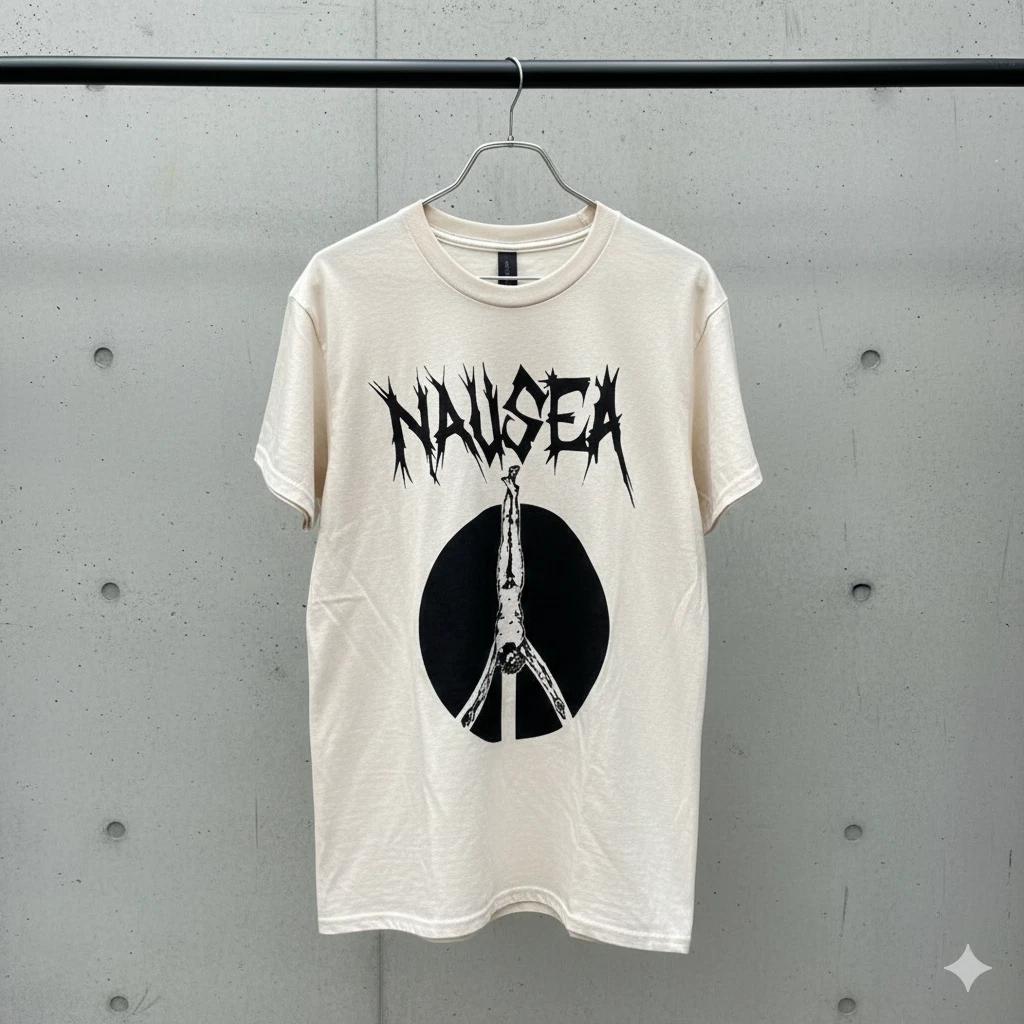Unisex Adult Casual Music Nausea Crust Pk Band Graphic T-Shirt Natu... XXL