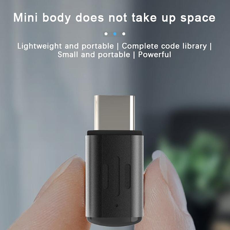 Type C Interface Smart App Control Mobile Phone Remote Control Wireless Infrared Appliances Adapter For Tv Tv Box