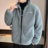 Lamb Wool Autumn and Winter Coat Cotton Coat Men's Trendy Winter Wear Hong Kong Fashion Brand Loose Casual Couple Cotton Coat Jacket Men