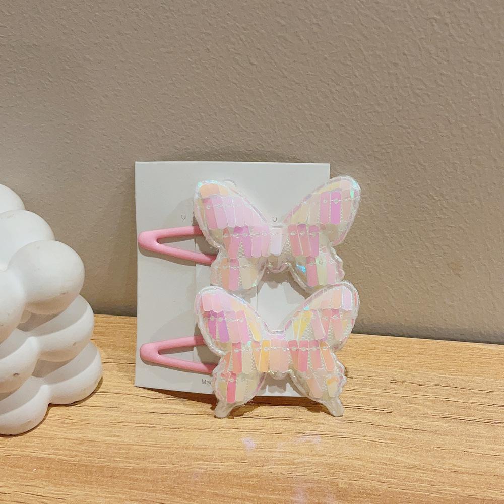 2PCS New Cute Princess Butterfly Pentagram Girls Hairpins Children Headwear Hairgrip Hair Clips Barrettes Hair Accessories