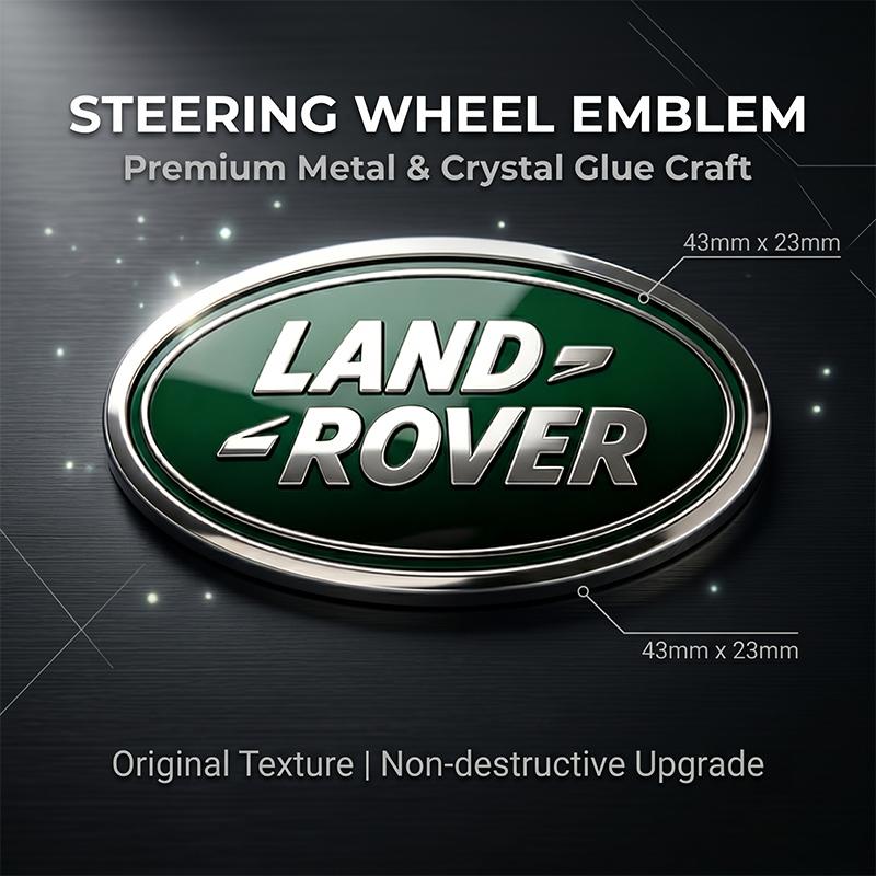 1 pz 23*43mm Adesivo Decorazione Logo Stemmi Volante Auto per Land Rover Freelander Defender Evoque Emblema Sport Rnage Rover 2 3