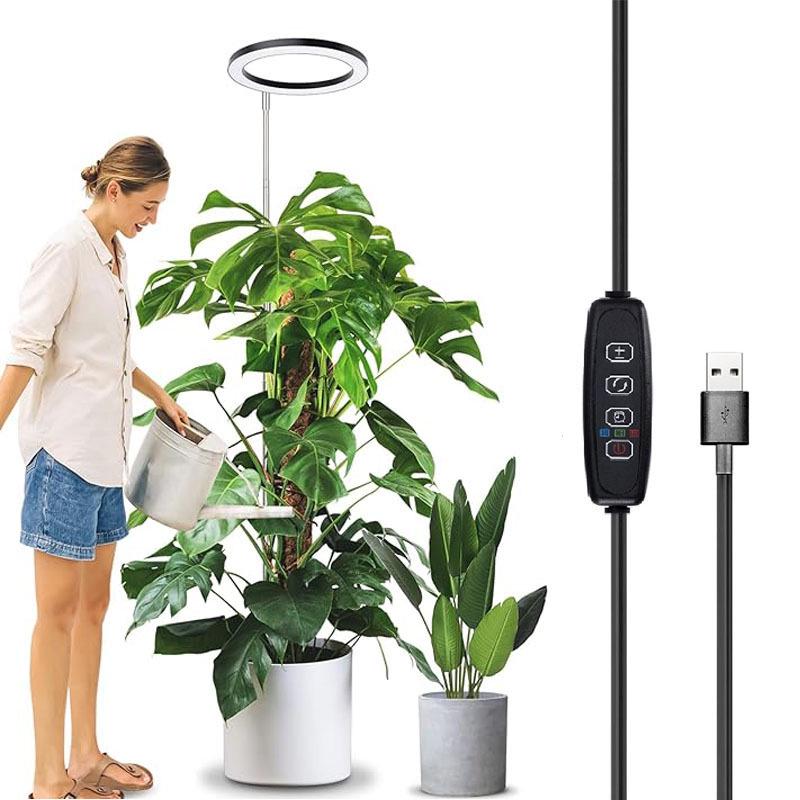 Adjustable LED Plant Light: Telescopic, Timer, Full-Spectrum, USB 5V