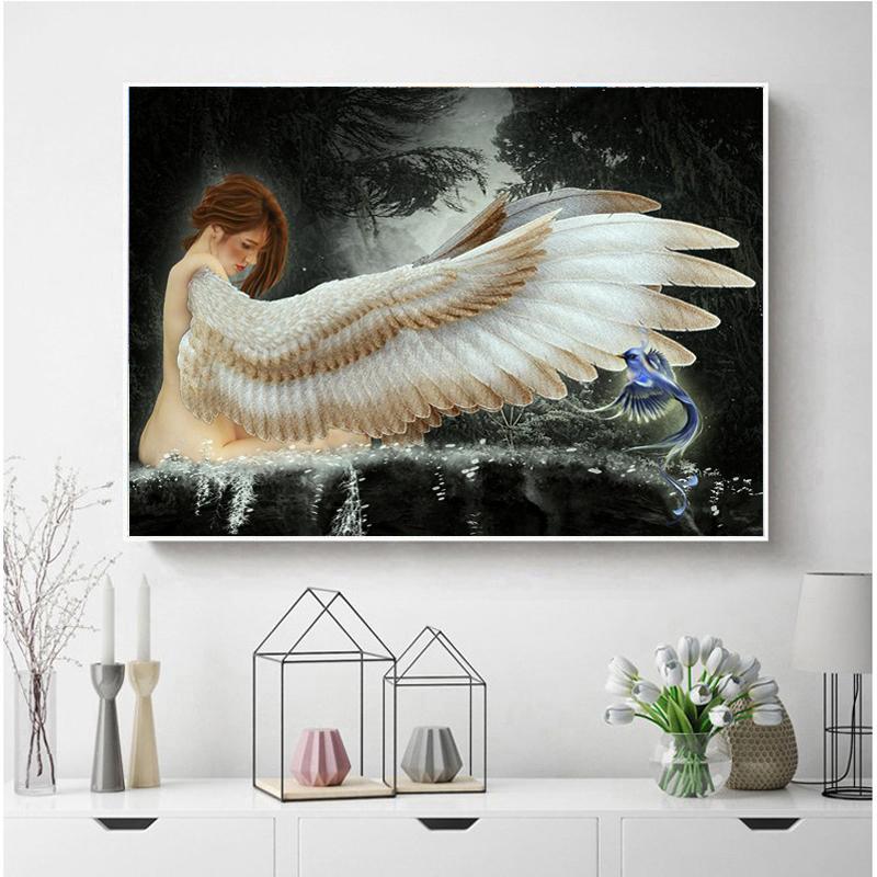 Haft diamentowy łabędź kobieta pełny kwadrat nowy nabytek 3D obraz diamentowy DIY krajobraz ścieg krzyżowy obraz Rhinestone Wall Art