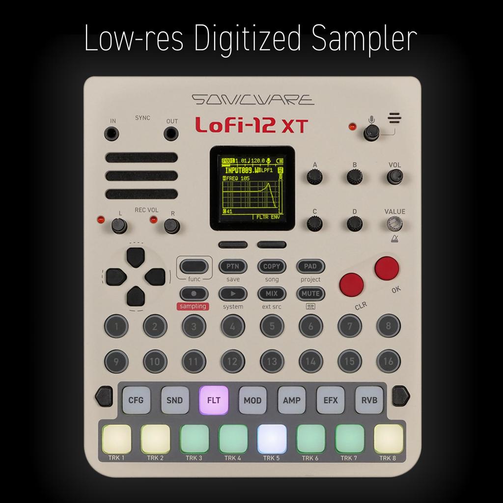 Sonicware XT Limited Retro Color Digitizing sampling sampler intuitive track Introductory Lofi-12 - - [Low-Resolution Sampler] 12kHz/24kHz + 12-bit