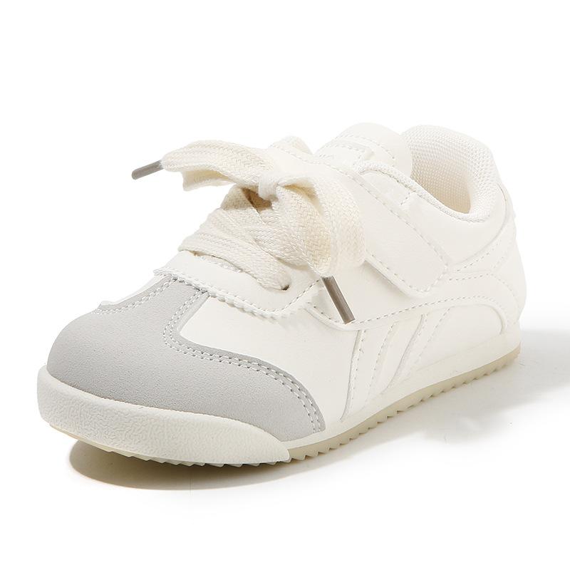Children s Moral Training Shoes2026Spring and autumn boys  sports shoes, casual sneakers, girls  white shoes, soft-soled baby shoes, Forrest Gump 21-26（One Hand Shot6Dou бежевый