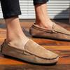 Men's Loafers Comfy Daily Driving Doudou Shoes Office Faux Suede Slip-on Flat Casual Shoes Outdoor Walking Shoes Large Size39-47