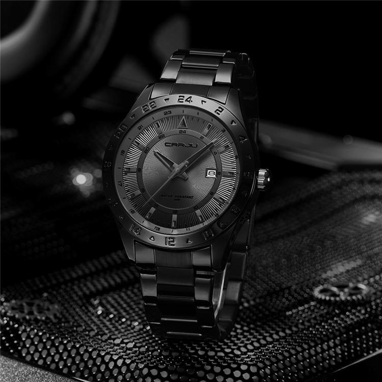 CRRJU New Watch 5007 Men's Watch Stainless Steel Strap Simple Business Watch