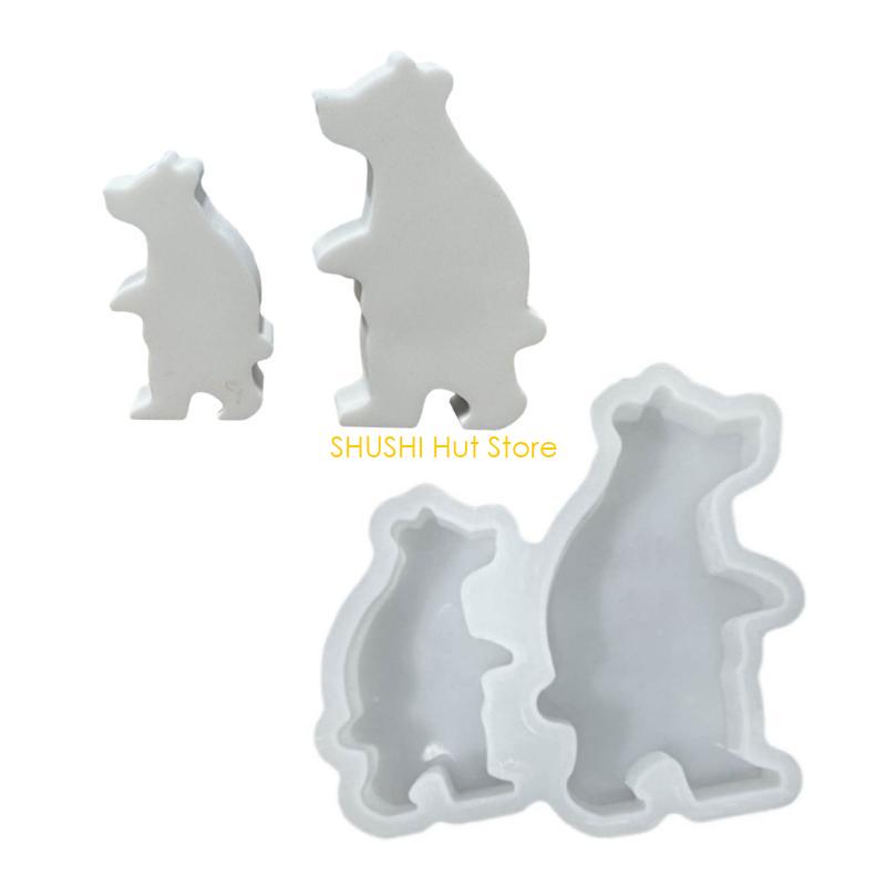

Bear Penguins Holder Mold Candlestick Mold for Candle Tealight Holder Decor Gypsum Ornament D57B