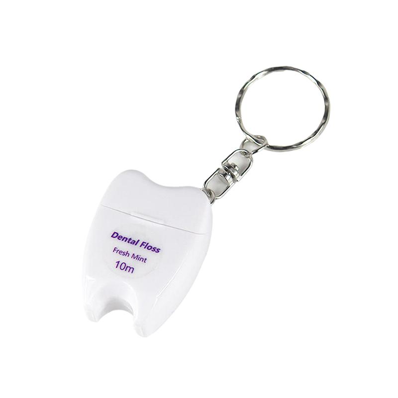 1Pcs Box Mint Dental Floss Roll Keychain Cleaning Oral Tools Dental Floss Stick Adult Home Set Cleaning Interdental Brush