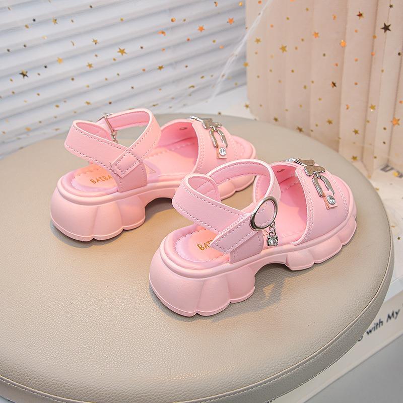 Cool Sandals for Girl Soft-Sole Height-Increasing Casual Sandals for Outdoor Wear Butterfly Graphic Cute Girl Shoes